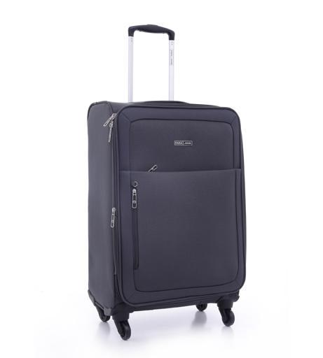 display image 6 for product PARA JOHN Polyester Soft Trolley Luggage Set, Grey