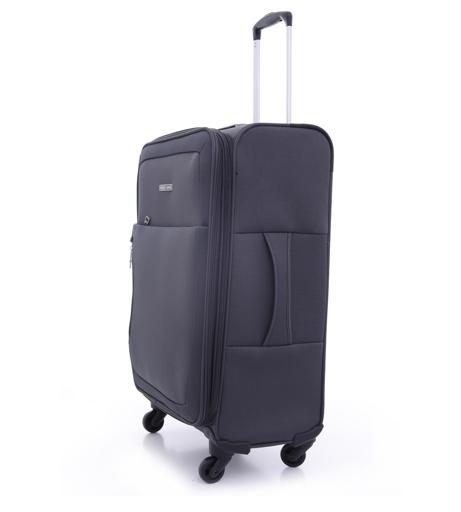 display image 7 for product PARA JOHN Polyester Soft Trolley Luggage Set, Grey