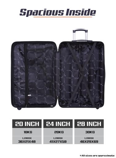 display image 4 for product PARA JOHN Sphinx 3 Pcs Trolley Luggage Set, Champagne