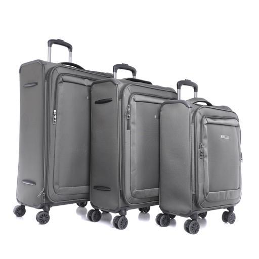 display image 0 for product PARA JOHN Opal 3 Pcs Trolley Luggage Set, Grey