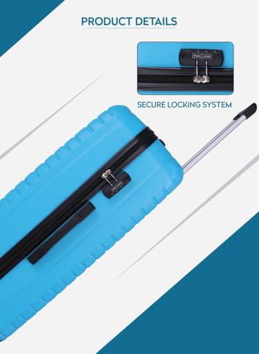 display image 1 for product 3-Piece Hard side ABS Luggage Trolley Set 20/24/28 Inch Sky Blue