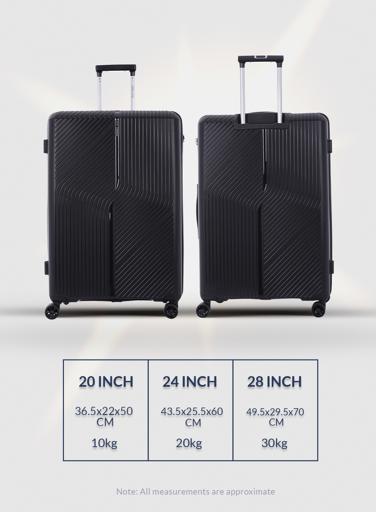 Luggage Set of 3 Piece Lightweight Polypropylene Hard Shell 