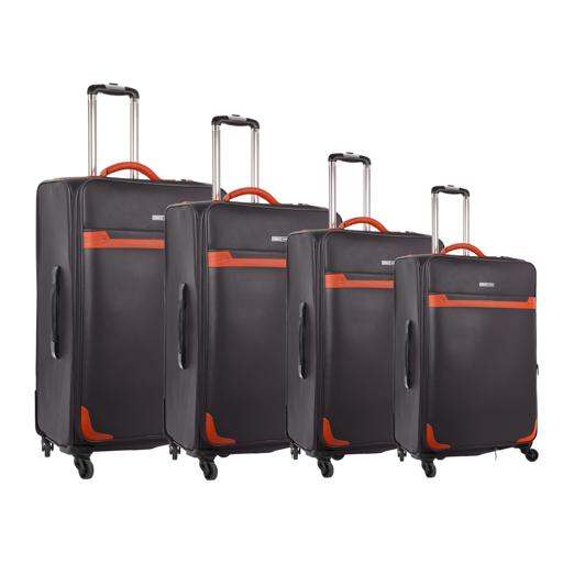 PARA JOHN 4 Pcs Travel Luggage Suitcase Trolley Set - Trolley Bag, Carry On Hand Cabin Luggage Bag – PVC Leather Cabin Trolley Bag – Cabin size suitcase for Business Travellers - (16’’ 20’’  hero image