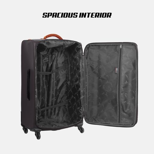display image 2 for product PARA JOHN 4 Pcs Travel Luggage Suitcase Trolley Set - Trolley Bag, Carry On Hand Cabin Luggage Bag – PVC Leather Cabin Trolley Bag – Cabin size suitcase for Business Travellers - (16’’ 20’’ 