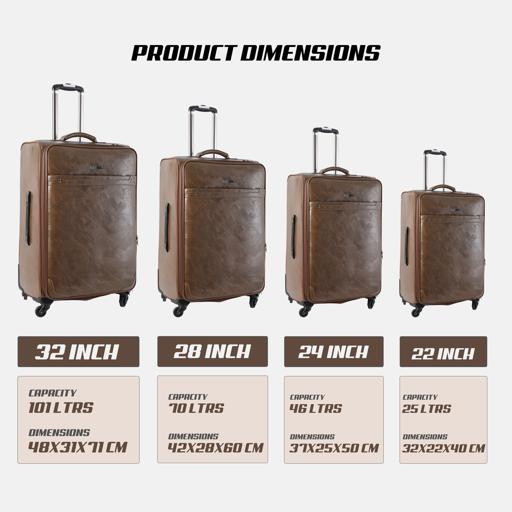 ABRAJ Travel Luggage Suitcase Set of 4 - Trolley Bag, Carry On