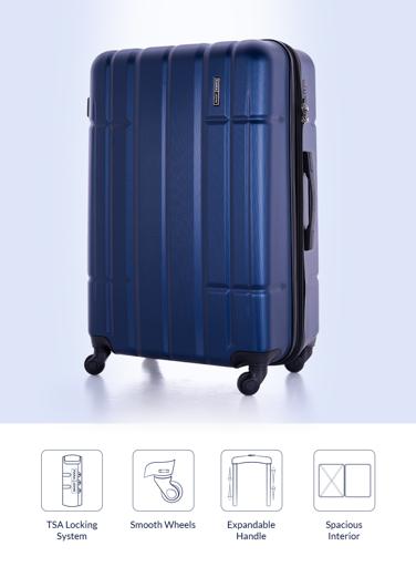 display image 3 for product PARA JOHN 4 Pcs Alle Trolley Luggage Set, Blue