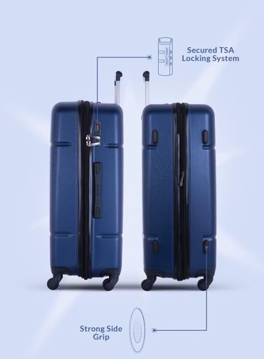 display image 6 for product PARA JOHN 4 Pcs Alle Trolley Luggage Set, Blue