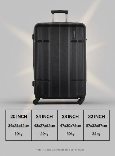 display image 6 for product PARA JOHN 4 Pcs Alle Trolley Luggage Set, Black