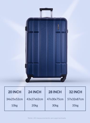 display image 5 for product PARA JOHN 4 Pcs Alle Trolley Luggage Set, Blue