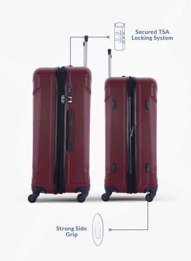 display image 3 for product PARA JOHN 4 Pcs Zin Trolley Luggage Set, Golden