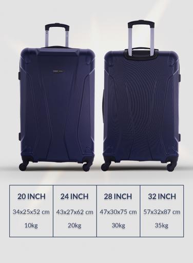 display image 3 for product PARA JOHN 4 Pcs Zin Trolley Luggage Set, Blue
