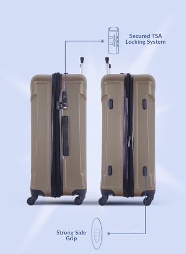 display image 4 for product PARA JOHN 4 Pcs Zin Trolley Luggage Set, Dark Red