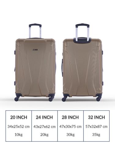display image 3 for product PARA JOHN 4 Pcs Zin Trolley Luggage Set, Dark Red