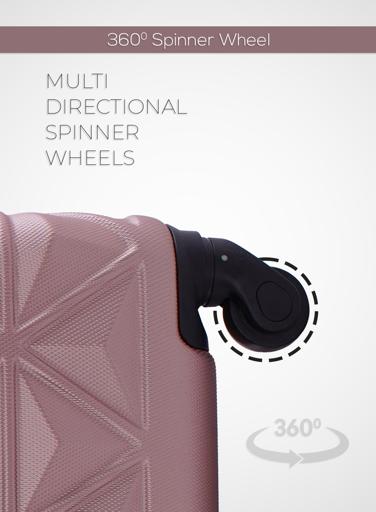 display image 2 for product 5-Pieces Hardside Travel Trolley Luggage Bag Set 12/14/20/24/28