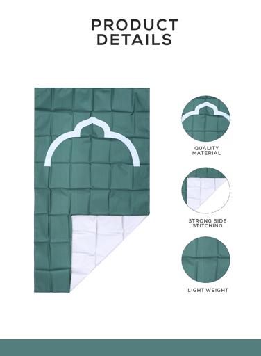 display image 3 for product Noor Prayer Mat (Musalla) - Portable Pocket Prayer Mat for Islamic Prayer, 100 cm x 60 cm - Travel Friendly - Muslim/Islamic Janamaz - Travel Prayer Mat for Mosque or Travel
