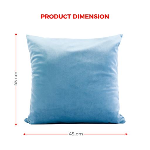 display image 3 for product PARRY LIFE Decorative Velvet Cushion Pillow - Decorative Square Pillow Case - Ideal Pillow for Livingroom Sofa Couch Bedroom Car, 44cmx44cm - Square Cushion Pillow, Perfect to Match any Home Dcor-BLUE