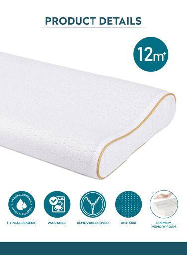 display image 1 for product Baby Pillow-  Organic Kid Pillow, 50x30x7cm, White