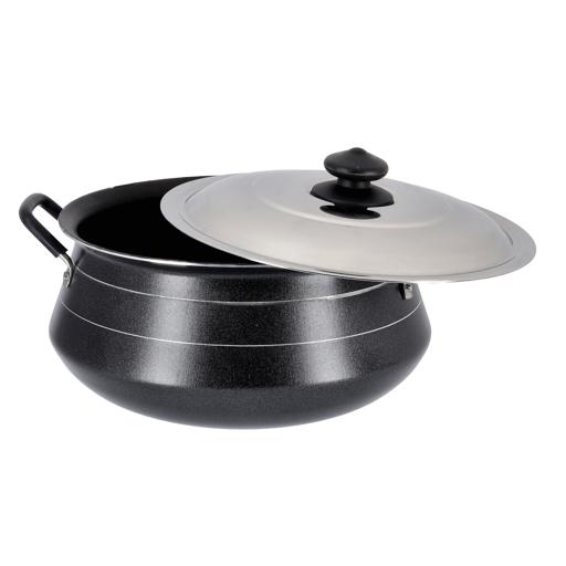 display image 5 for product 26cm Non-stick Handi Casserole, Stainless Steel Lid, RF10006 | Premium Quality Aluminium| Cool Touch Handles & Knob| Ideal for Veggies, Curry, Sweet, Meat, Seafood