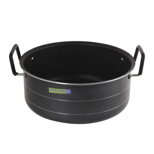 display image 5 for product 41cm Non-Stick Biriyani Pot with Stainless Steel Lid, RF10009 | 3-Layer Construction | Strong, Cool Touch Handle & Knob | Non-Stick Pot | Hammer -Tone Coated Heat Resistant Exterior