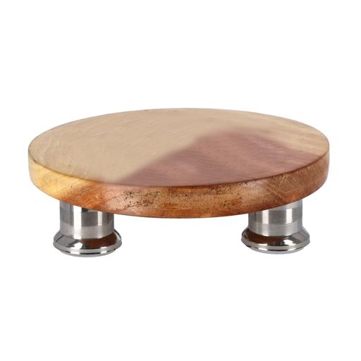 display image 0 for product 10" Chapati Table with Steel Legs, Premium Quality, RF10024 | Durable Design Kitchenware | 100% Natural Wood Chapati Maker | Eco-Friendly | Used In Home/Restaurant