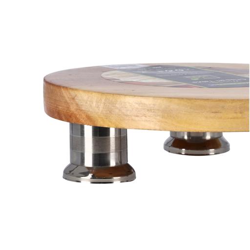 display image 6 for product 10" Chapati Table with Steel Legs, Premium Quality, RF10024 | Durable Design Kitchenware | 100% Natural Wood Chapati Maker | Eco-Friendly | Used In Home/Restaurant