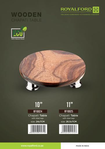 display image 8 for product 10" Chapati Table with Steel Legs, Premium Quality, RF10024 | Durable Design Kitchenware | 100% Natural Wood Chapati Maker | Eco-Friendly | Used In Home/Restaurant