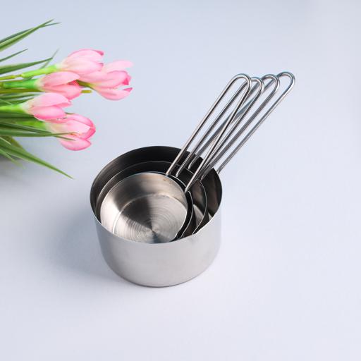 Stainless Steel Measuring Cups and Spoons Set, Measures for Liquid