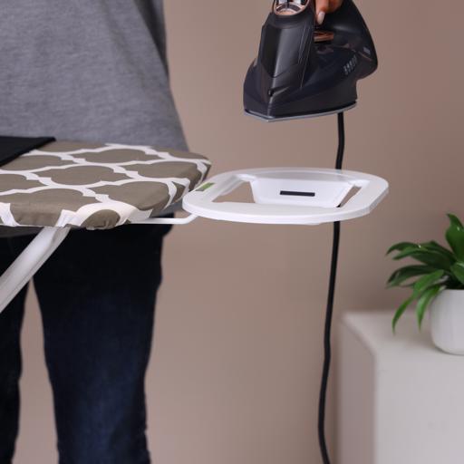 display image 9 for product Angelo Ironing Board, Adjustable Height Board, RF10090 | Durable Heat Resistant Cotton Cover with 8mm Foam Pad for Large Size | Foldable Design | Non Slip Feet