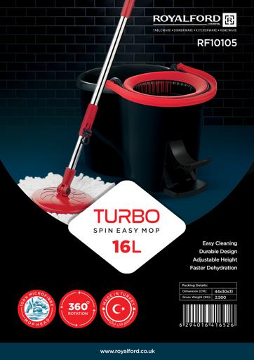 16Ltr Turbo Spin Mop with Foot Pedal