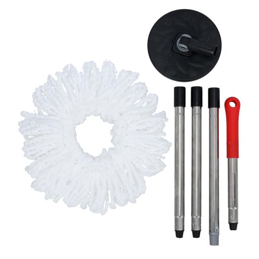 display image 9 for product Turbo Spin Easy Mop, 100% Microfiber Mop Head, RF10105 - 360 Degree Rotation, Easy Cleaning, Durable Design, Adjustable Height, Faster Dehydration