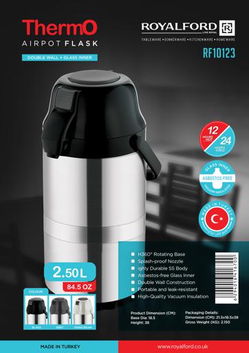 4 Liter Vacuum Insulated Thermos Flask w/ Portable Cup