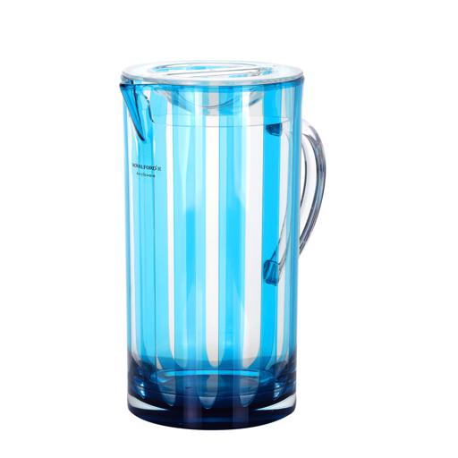Break Resistant Clear Plastic Pitcher with Lid and 4 Tumbler