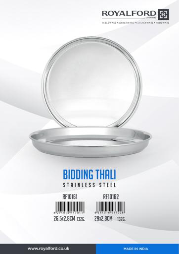 display image 8 for product Bidding Thali | Stainless Steel | 26.5*2.8cm