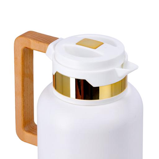 display image 5 for product Royal Ford Stainless Steel Vaccum Flask with Wooden Handle - 1.0 Litre