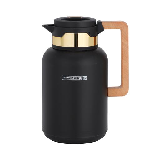 display image 0 for product Double Wall Vacuum Jug with Wooden Handle, 1L, RF10172 | Thermal Insulated Airpot | Keep Drinks Hot/ Cold | Asbestos-Free Pink Glass Inner | Portable & Leak Proof Thermal Flask