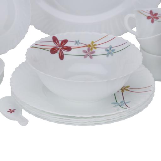 display image 12 for product 50 Pcs Opalware Dinner Set, RF10200 | Assorted Design | Lightweight, Beautiful Design Opal Dishes Sets Service for 6