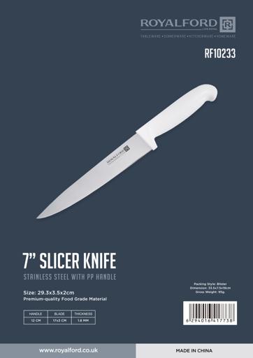 display image 9 for product 7" Slicer Knife Designed, Stainless-Steel Blade, RF10233 | Ergonomic Handle | All-Purpose Knife for Chopping, Slicing, Dicing & Mincing of Meat, Vegetables, Fruits & More