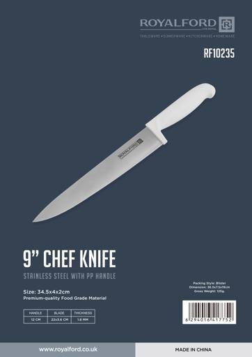 display image 9 for product 9" Chef Knife, Stainless Steel with PP Handle, RF10235 | Sharp Stainless-Steel Blade | Chopping, Slicing, Dicing & Mincing All Kinds of Meat, Vegetables, Fruits & More