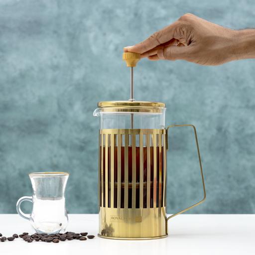 display image 4 for product French Press Coffee Maker, 33.5oz/1000ml, RF10237 | Borosilicate Glass Jar | Stainless Steel Frame | 3 Level Filtration | Coffee Maker Polymer Handle & Knob