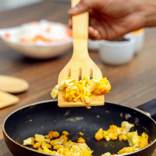 display image 2 for product Organic Bamboo Kitchen Tools, Nonstick Utensil Set, RF10239 | Spatula, Turner, Slotted Turner, Serving Spoon, Rice Spoon And Holder | Non-Scratch Cookware Tools