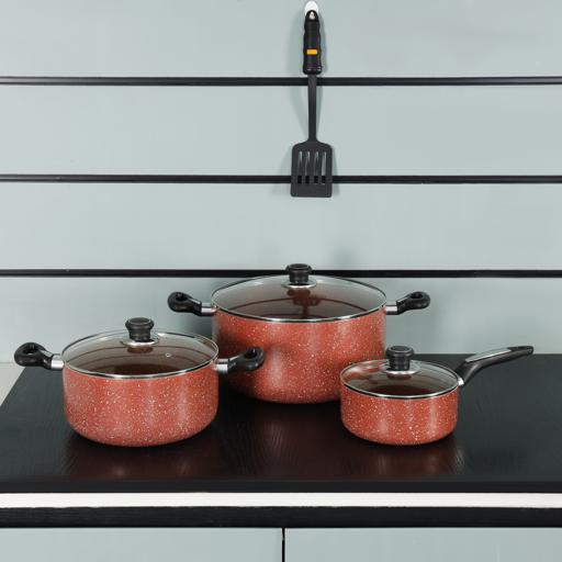 10PCS Nonstick Granite Kitchen Cookware Cooking Pots Pans Set Copper