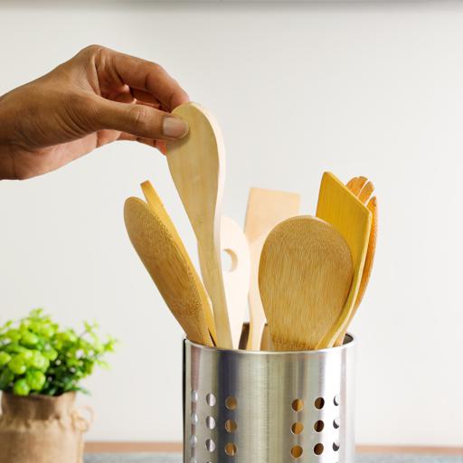 Wood Utensil Holder for Countertop, Farmhouse Kitchen Decor for Flatware,  Utensil Caddy with 2 - Kitchen Tools & Utensils, Facebook Marketplace