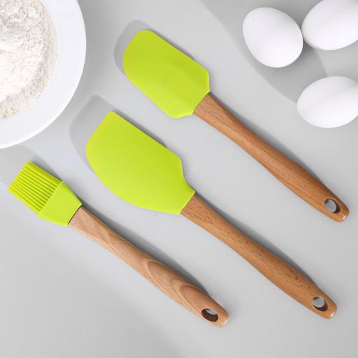 Home Kitchen Heat Resistant Baking Small Silicone Spatula Brush