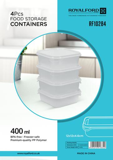 Food Storage Container with Airtight Lid Flour Sugar Oragnizer Box 400ml 