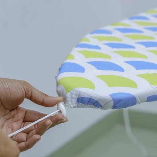 display image 6 for product Ironing Board Cover, 132x40cm, RF10288 - Durable Heat Resistant Cotton Cover With 10mm Felt Padding for Large Size, Foldable Design, Non Slip Feet