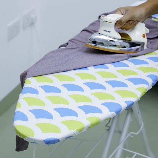 display image 4 for product Ironing Board Cover, 132x40cm, RF10288 - Durable Heat Resistant Cotton Cover With 10mm Felt Padding for Large Size, Foldable Design, Non Slip Feet