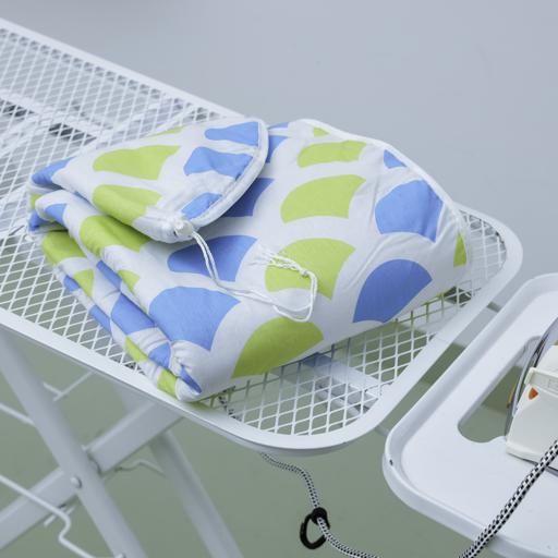 display image 2 for product Ironing Board Cover, 132x40cm, RF10288 - Durable Heat Resistant Cotton Cover With 10mm Felt Padding for Large Size, Foldable Design, Non Slip Feet