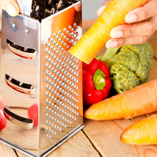 Kitchen Grater -Hchuang Nonstick Coating Stainless Steel with 6 Sides-Box  Grader Handheld,Food Graters for Cheese, Vegetables, Ginger,Fruit