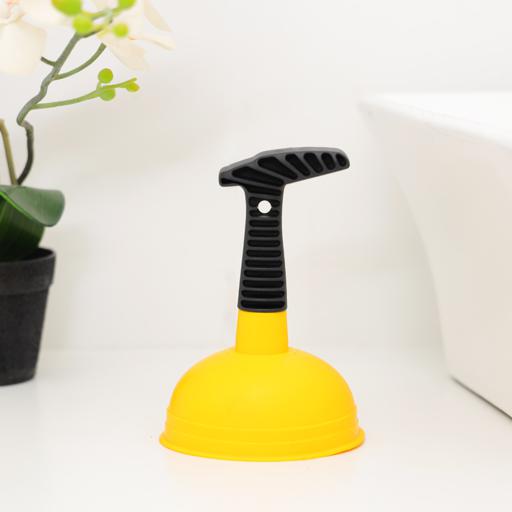 display image 1 for product Small Plunger, Rubber With Plastic Handle, RF10295 | Powerful Plunger for Sink & Drain with Labor-saving Handle | Plunger for Kitchens, Bathrooms, Sinks, Bathtubs, Showers