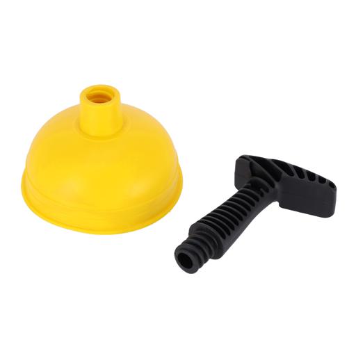 display image 5 for product Small Plunger, Rubber With Plastic Handle, RF10295 | Powerful Plunger for Sink & Drain with Labor-saving Handle | Plunger for Kitchens, Bathrooms, Sinks, Bathtubs, Showers